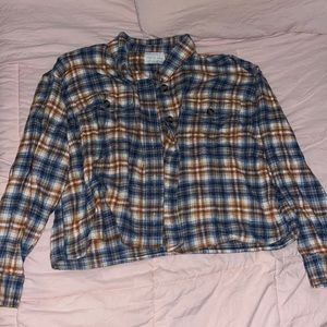 American eagle crop flannel size large